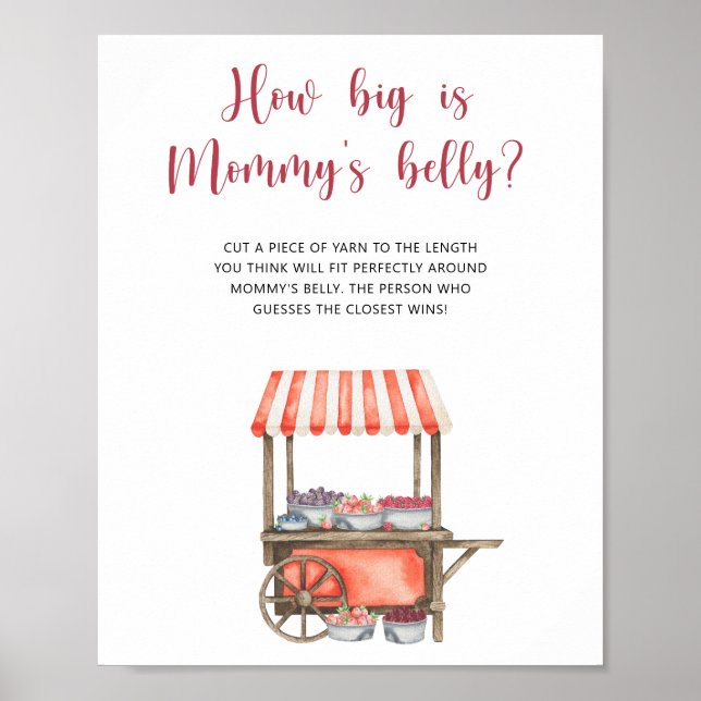 Poster Berries - how big is mommy's belly game (Devant)