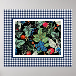 Poster Berries Medley sur Country En vichy