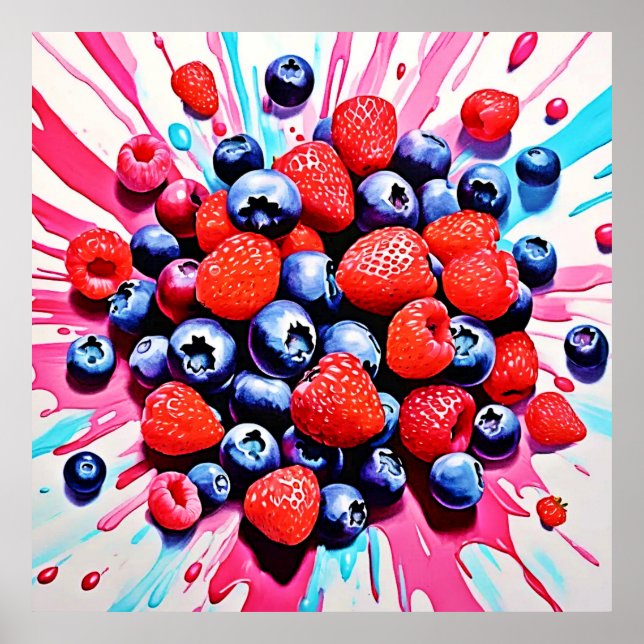 Poster Berry Blast : Fruit Fun (Devant)