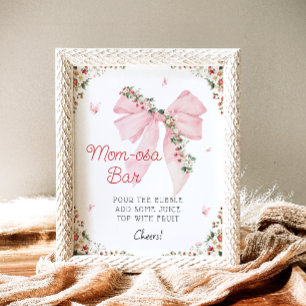 Poster Berry fraise Sweet Bow rose Maman-osa Bar