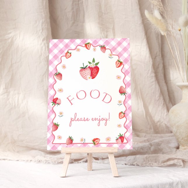 Poster Berry Premier anniversaire fraise alimentaire (Créateur téléchargé)