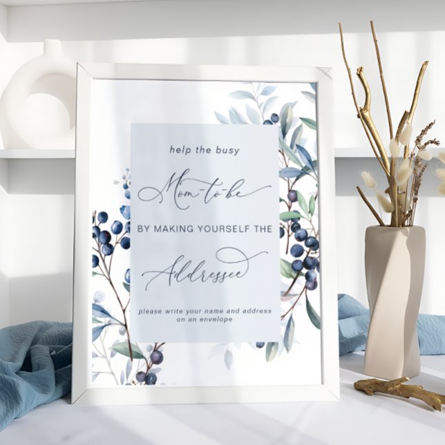 Poster Berry Sweet Baby shower Adresse une enveloppe (Créateur téléchargé)