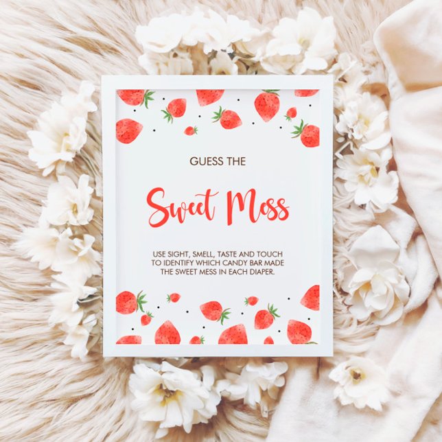 Poster Berry Sweet Baby shower Devine Le doux signe de la (Créateur téléchargé)