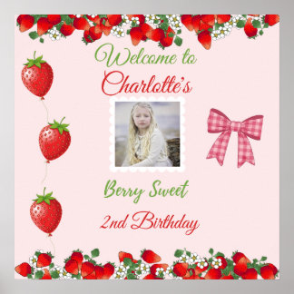 Poster Berry Sweet Birthday Welcome Photo