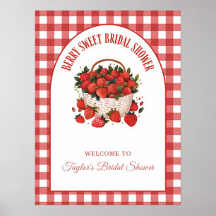 Poster Berry Sweet Fête des mariées de fraise pique-nique