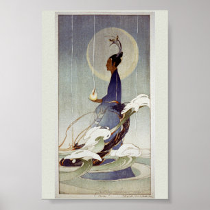 Poster Bertha Boynton Lum - Asie - c1920 - Couleur de boi