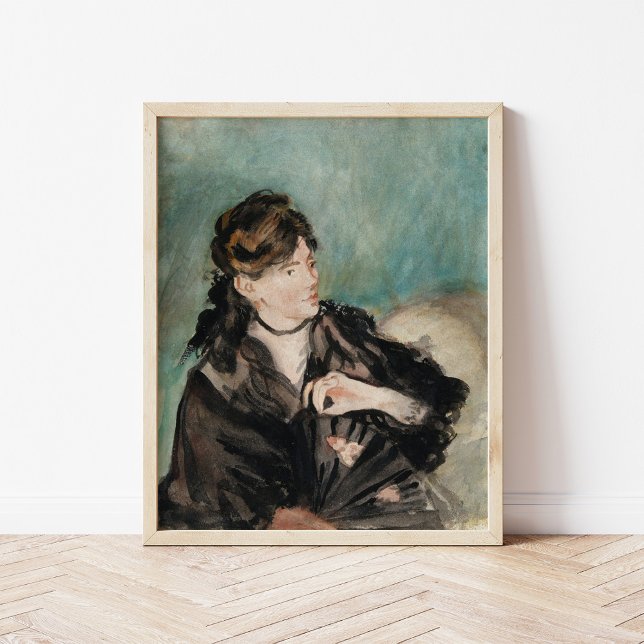 Poster Berthe Morisot avec ventilateur | Édouard Manet (Créateur téléchargé)