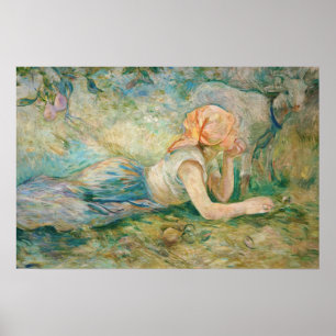 Poster Berthe Morisot - Bergère Couchée