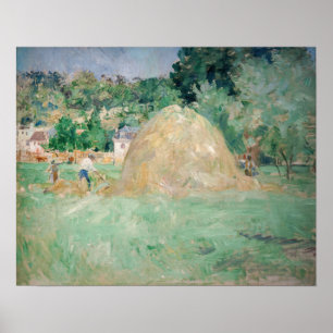 Poster Berthe Morisot - Les piles de Haystacks à Bougival