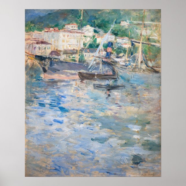 Poster Berthe Morisot - Port de Nice (Devant)