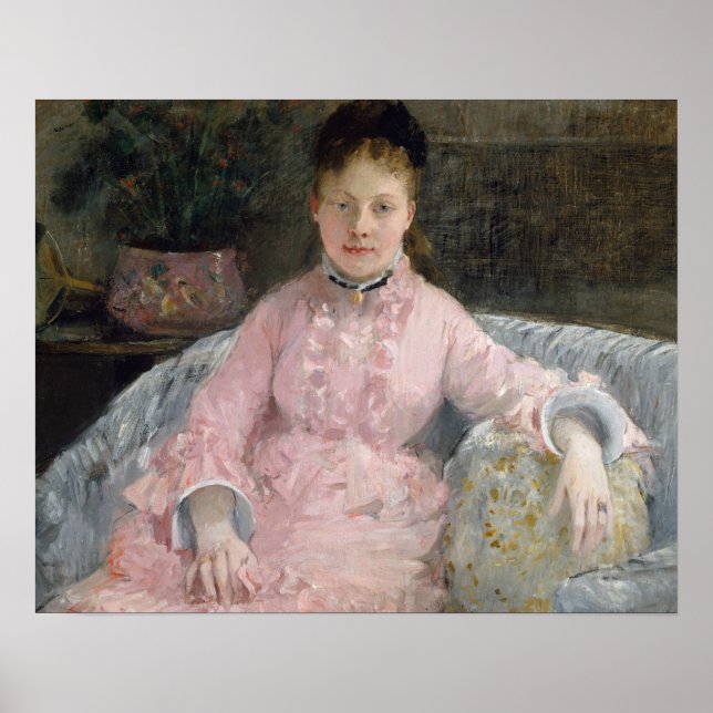 Poster Berthe Morisot - Robe Rose (Devant)