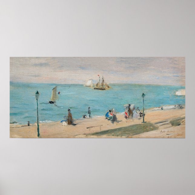 Poster Berthe Morisot - Sur la plage, Les Petites-Dalles (Devant)