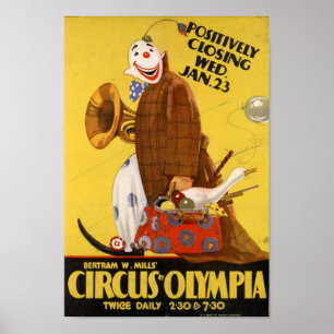 Poster Bertram fraise le' cirque à l'affiche d'Olympia