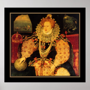 Poster Berühmte Vintage Elisabeth I von England