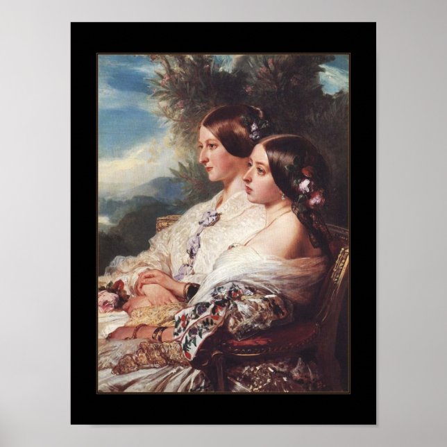 Poster Berühmte Vintage Kunst 1852 Königin Victori (Vorne)