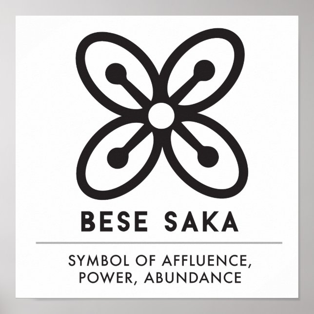Poster BESE SAKA | Symbole d'abondance, de puissance, d'a (Devant)