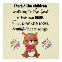 Poster Besoins spéciaux Enfants Inspirationnel, Chansons