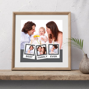 Poster Best Family Ever Custom Instagram 4 Photo Collage