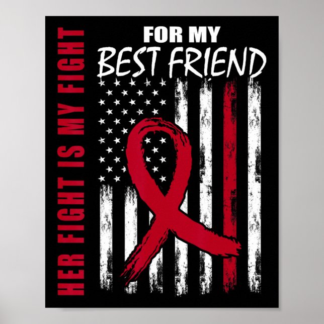 Poster Best Friend Multiple Myeloma Awareness American Fl (Devant)