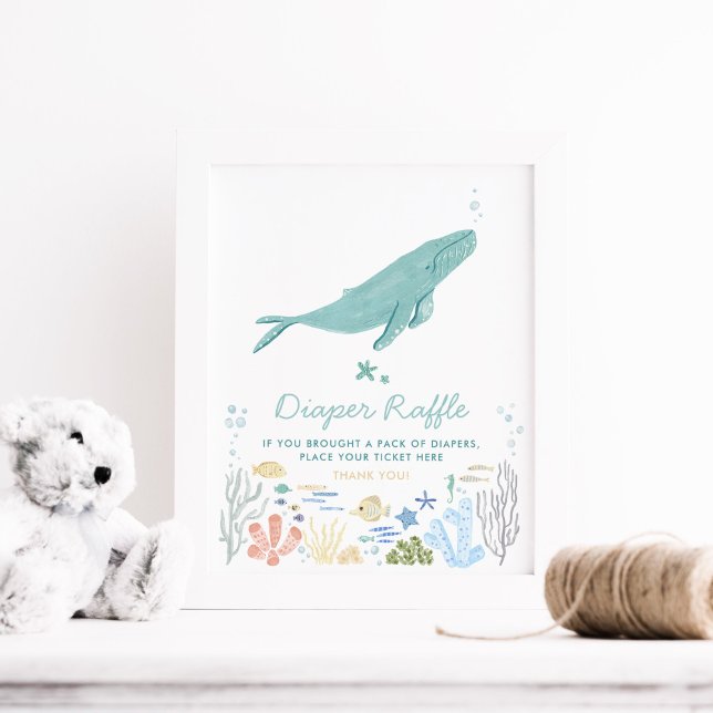 Poster Bétale sous le Baby shower de la mer Déchets Signe (Créateur téléchargé)
