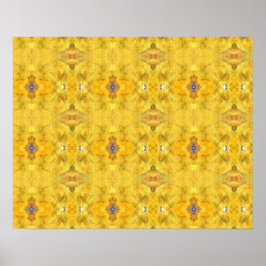 Poster Bête Bleue Couchant Jaune