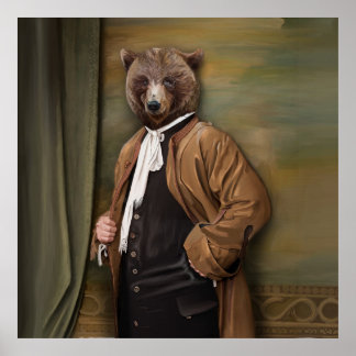 Poster Bêtes nobles - Ours Dandy