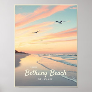 Poster Bethany Beach, Delaware – Paysages de plage calmes