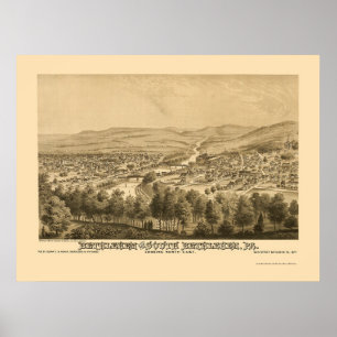 Poster Bethléem & Bethléem Sud, PA Carte panoramique 1877