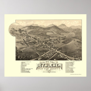Poster Bethléem, NH Panoramic Map - 1883