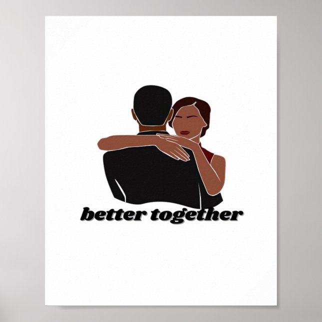 Poster Better Together Couple Modern Vibe  (Devant)