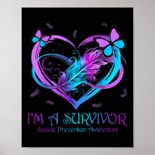 Poster Beurre Coeur Je Suis Survivant Suicide Prévention
