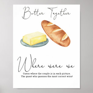 Poster Beurre ensemble douche nuptiale - Où Étions-nous