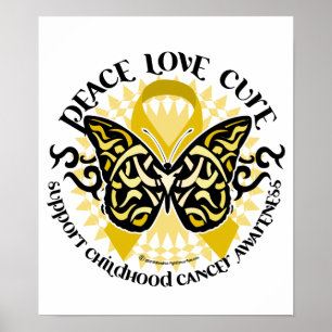 Poster Beurre tribal de cancer de l'enfance