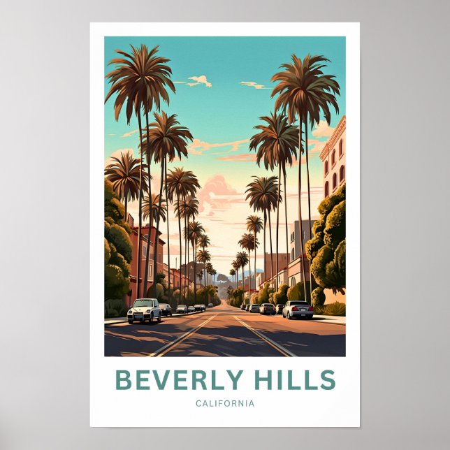 Poster Beverly Hills California Travel Imprimer (Devant)