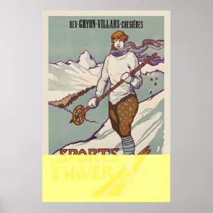 Poster Bex Gryon Villars Chesieres Les Sports d’Hiver