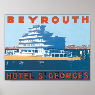 Poster Beyrouth, Hotel St. Georges