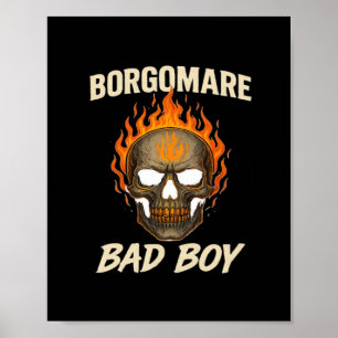 Poster Bgm Mauvais - Squelette Mains Coeur