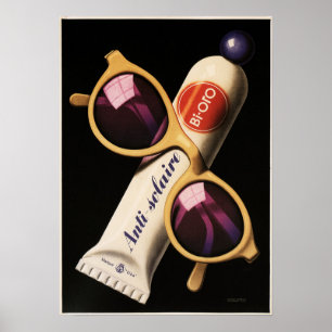 Poster Bi-ORO Anti Solaire crème solaire crème solaire