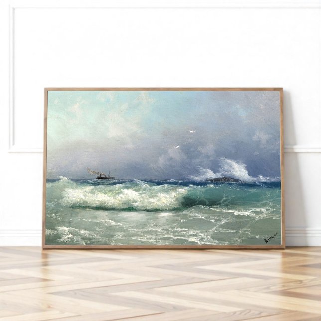 Poster Biarritz, Ivan Konstantinovich Aivazovsky (Créateur téléchargé)
