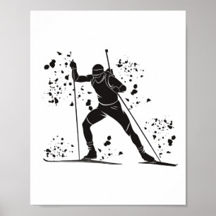 Poster Biathlète Biathlon de ski nordique 14