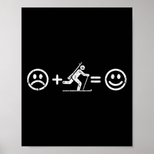Poster Biathlon Rend Joyeuses Femmes Amateurs De Biathlon