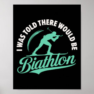 Poster Biathlon Sport hivernal Ski Riffle tir Biath