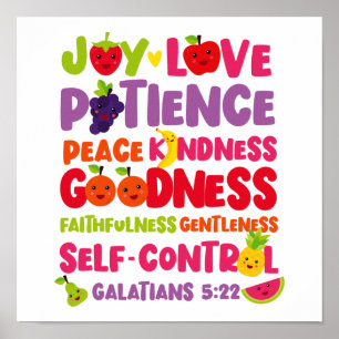 Poster Bible Chrétienne Verse Fruit De L'Esprit