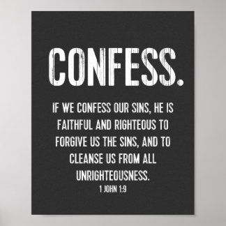 Poster Bible chrétienne Verse Typographie Imprimer, 1 Jea