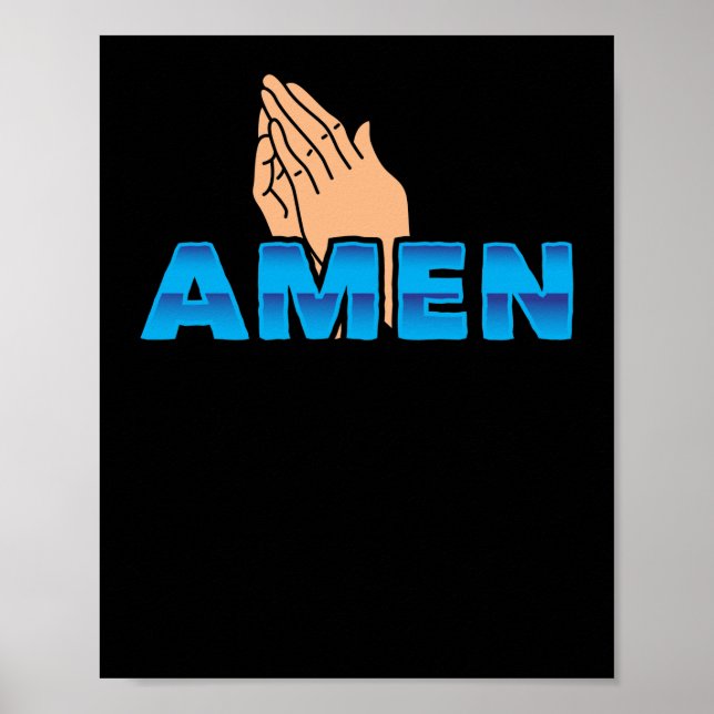 Poster Bible Verse Amen Dieu (Devant)