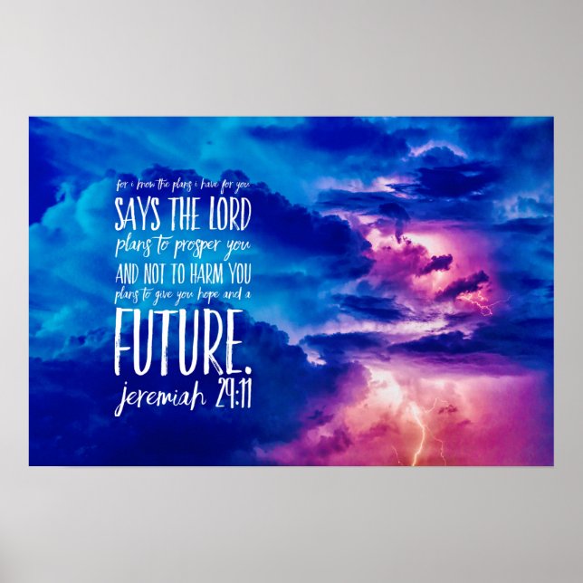 Poster Bible Verse Écriture chrétienne Citation biblique (Devant)