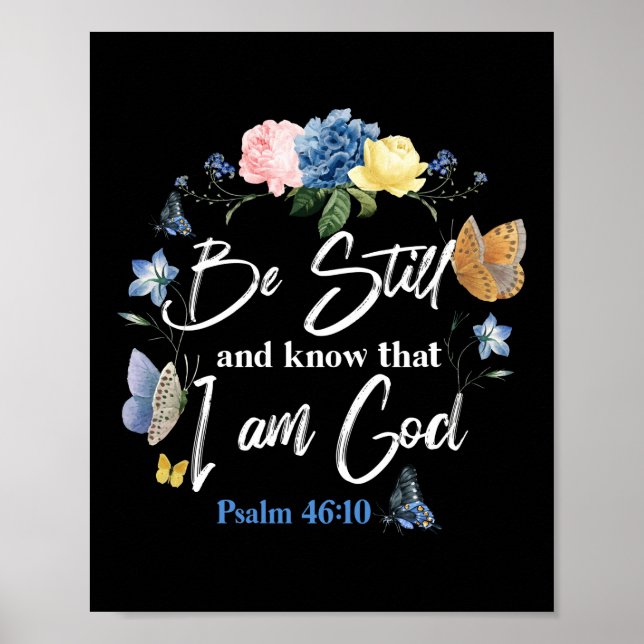 Poster Bible Verse Soyez Toujours Et Sachez Que Je Suis D (Devant)