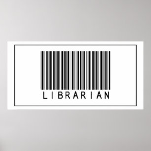 Poster Bibliothécaire de codes à barres