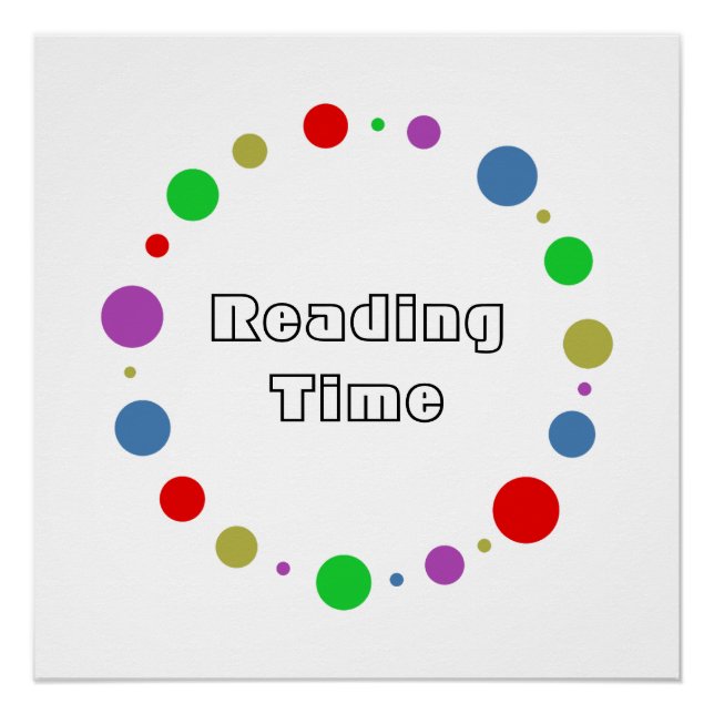 Poster Bibliothèque customisée, Couleur du devis scolaire (Devant)