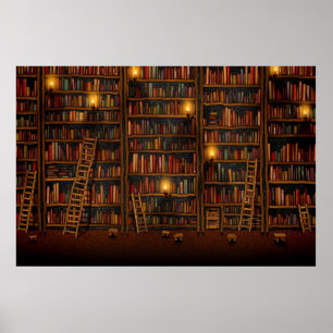 Poster Bibliothèque de Google
